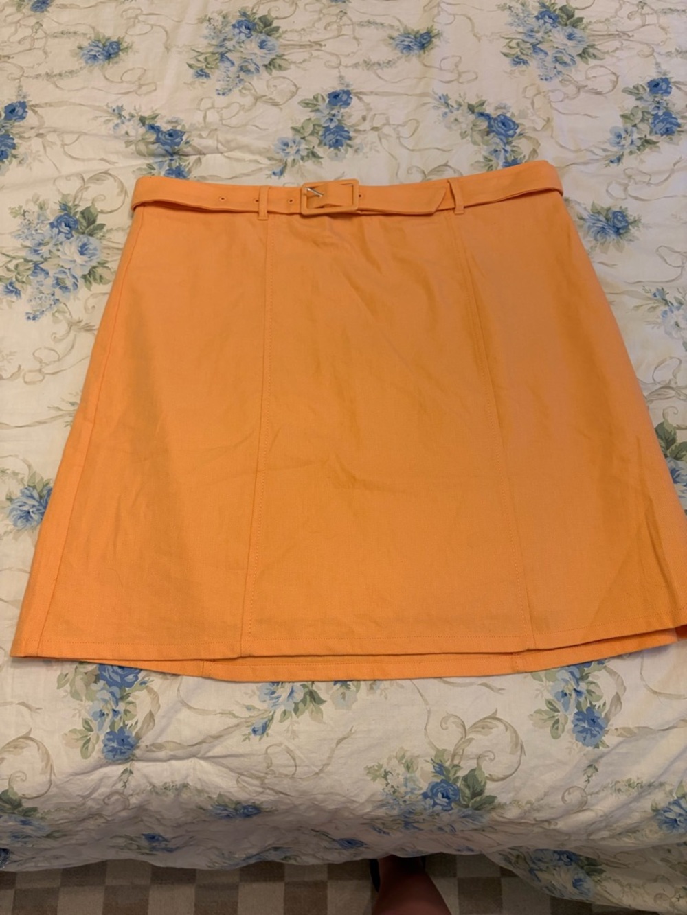 LOFT Orange Mini Skirt with Matching Belt